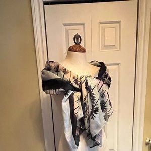 Tropical Palm Tree Flowy Scarf